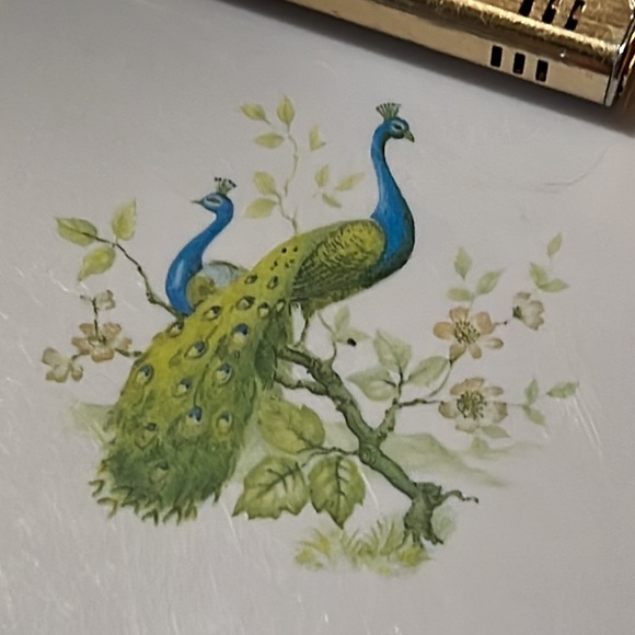 Vintage Colibri Cigarette Case w Peacocks & Built-In Lighter Initialed KGB - Picture 16 of 17